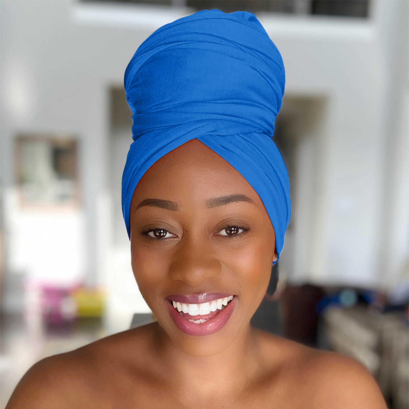 Royal Blue - Women Soft Stretch HeadWrap Turban – Rosemade