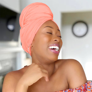 Coral - Women Soft Stretch HeadWrap Turban