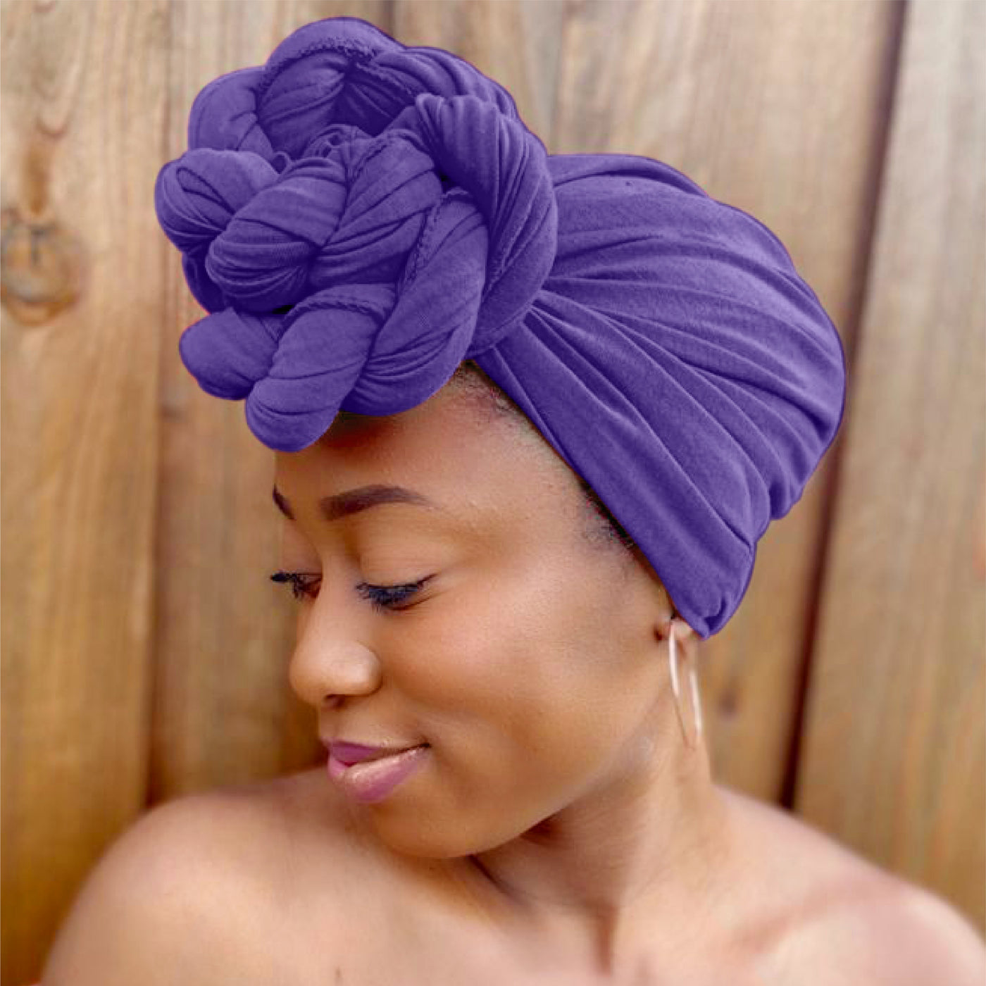 Purple - Women Soft Stretch HeadWrap Turban – Rosemade