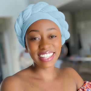 Sky Blue - Women Soft Stretch HeadWrap Turban