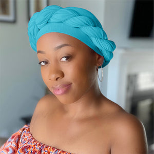 Teal - Women Soft Stretch HeadWrap Turban