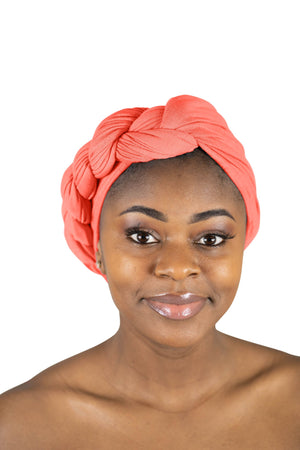 Coral - Women Soft Stretch HeadWrap Turban