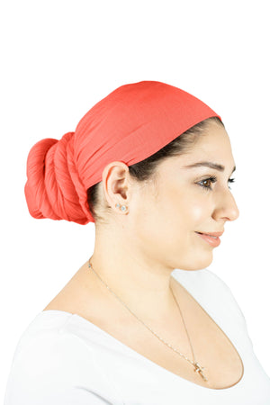 Coral - Women Soft Stretch HeadWrap Turban
