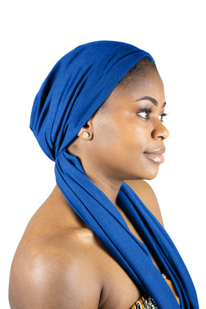 Royal Blue - Women Soft Stretch HeadWrap Turban
