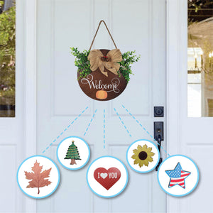 Rosemade Welcome Sign for Front door - decor wreath – Hanging Welcome Sign